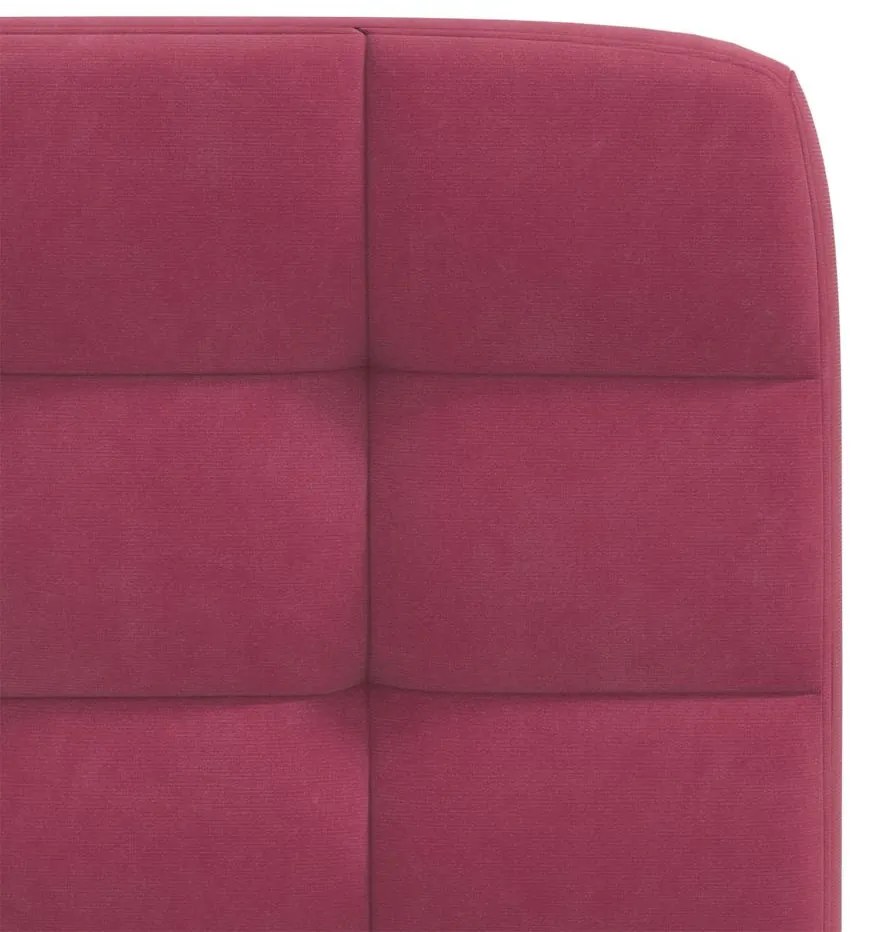 Cadeiras de jantar 4 pcs veludo vermelho tinto