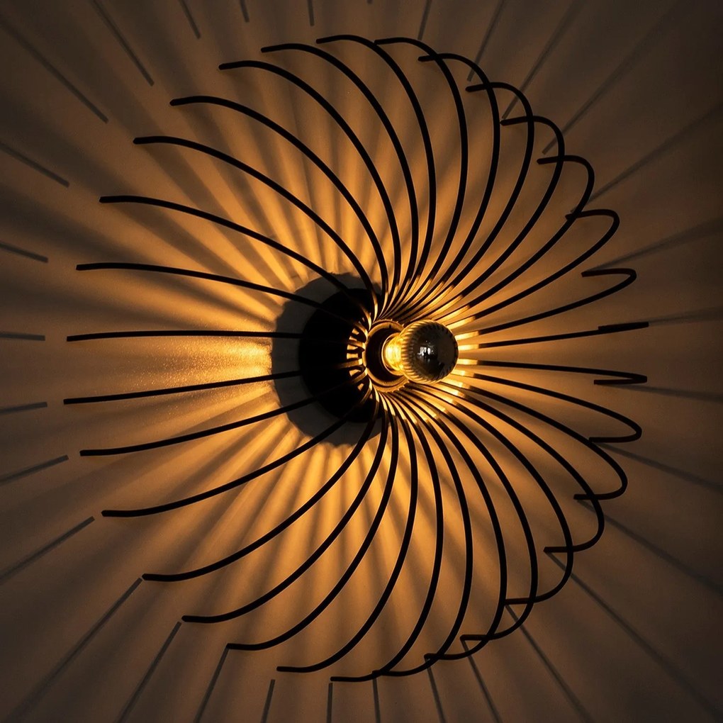 Lâmpada de Parede Aspendos – Preto – 16 cm x 56 cm