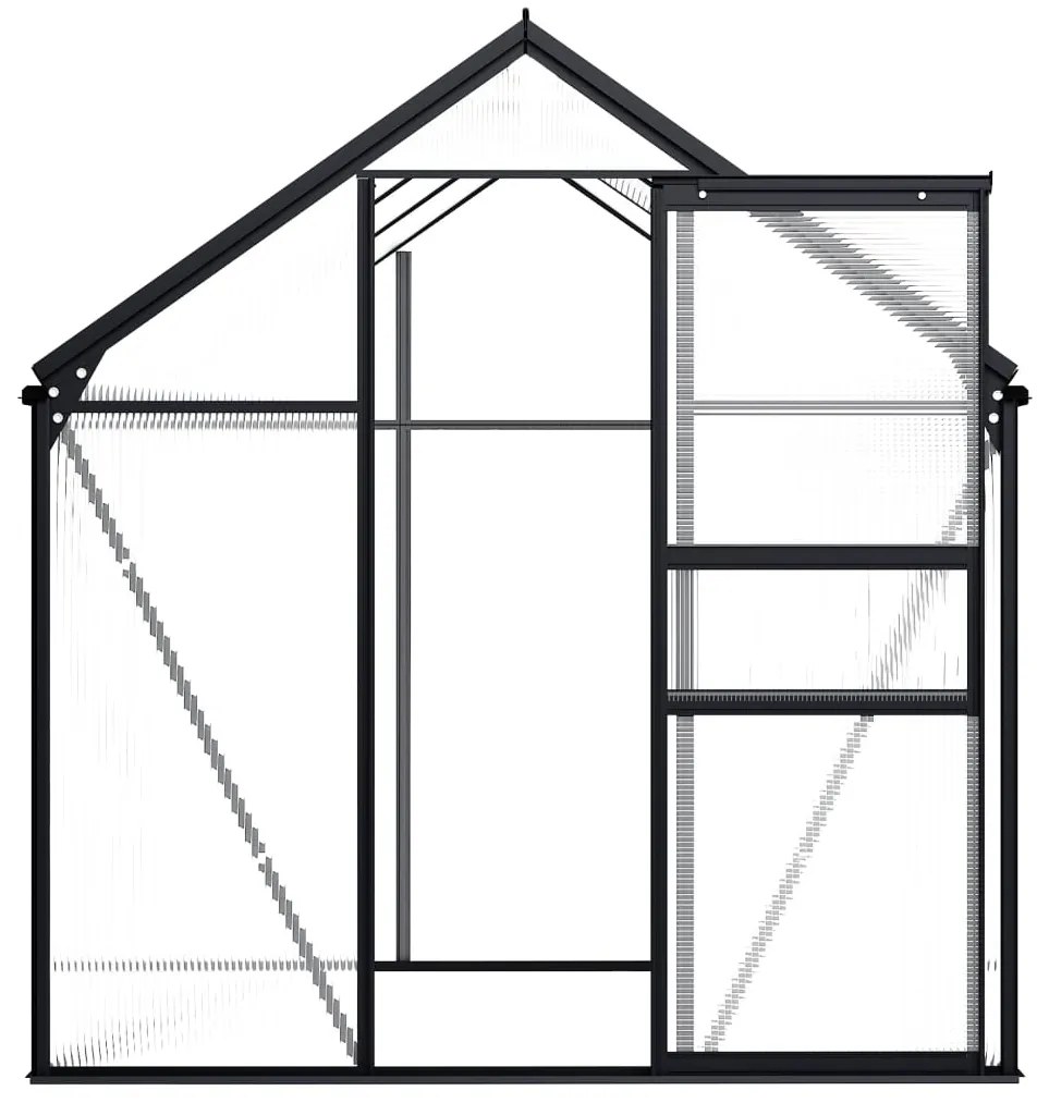 Estufa 3,61 m² alumínio antracite