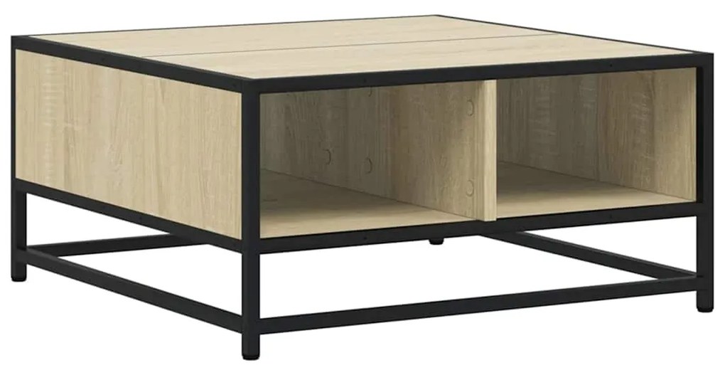 Mesa de centro derivados de madeira e metal carvalho sonoma