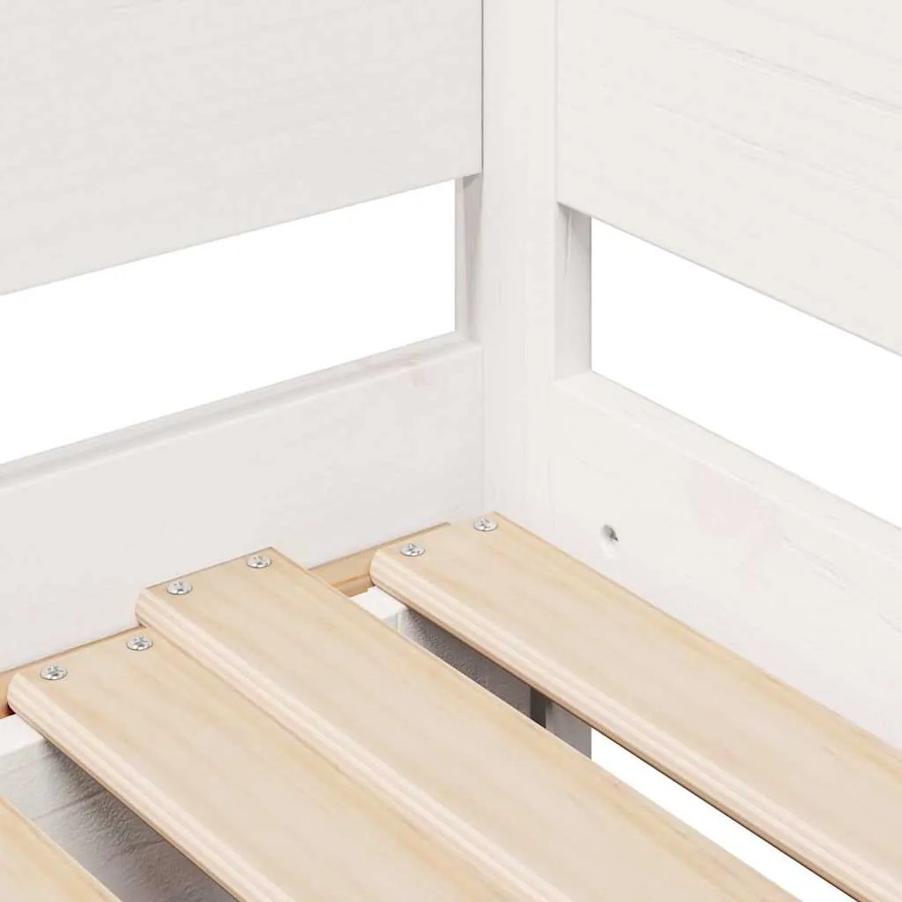 Sofá-cama com gavetão e gavetas sem colchão 90x200 cm branco