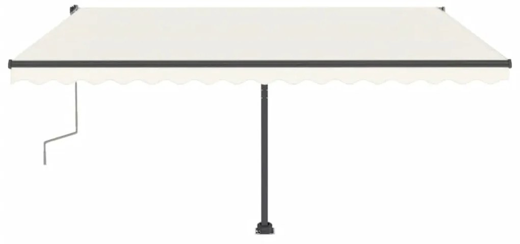 Toldo retrátil manual independente 400x300 cm cor creme