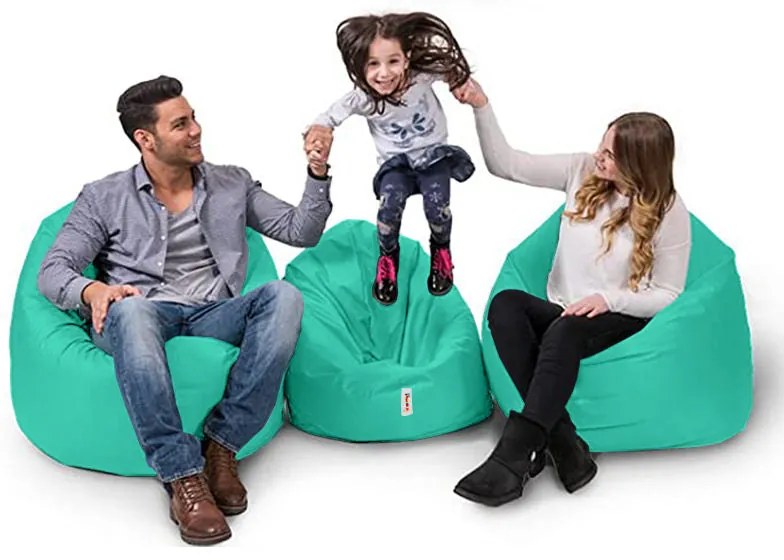 Puff de Jardim Iyzi 100 – Turquesa – 100x100x65 cm | Tribo Home