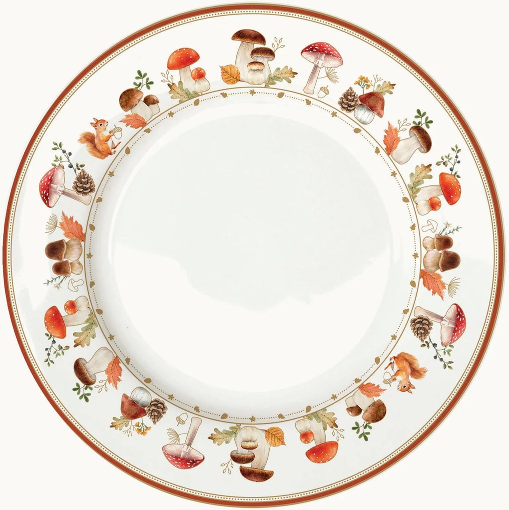 Pratos rasos em porcelana Autumn Breeze, conjunto de 6
