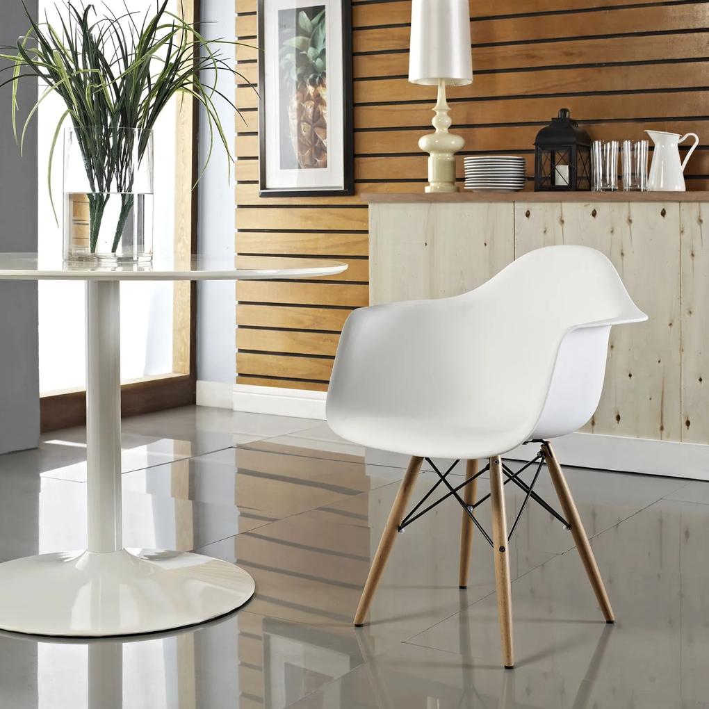 Conjunto 4 Cadeiras de Cozinha e Sala de Jantar  TOWER PP (SU), madeira, polipropileno branco