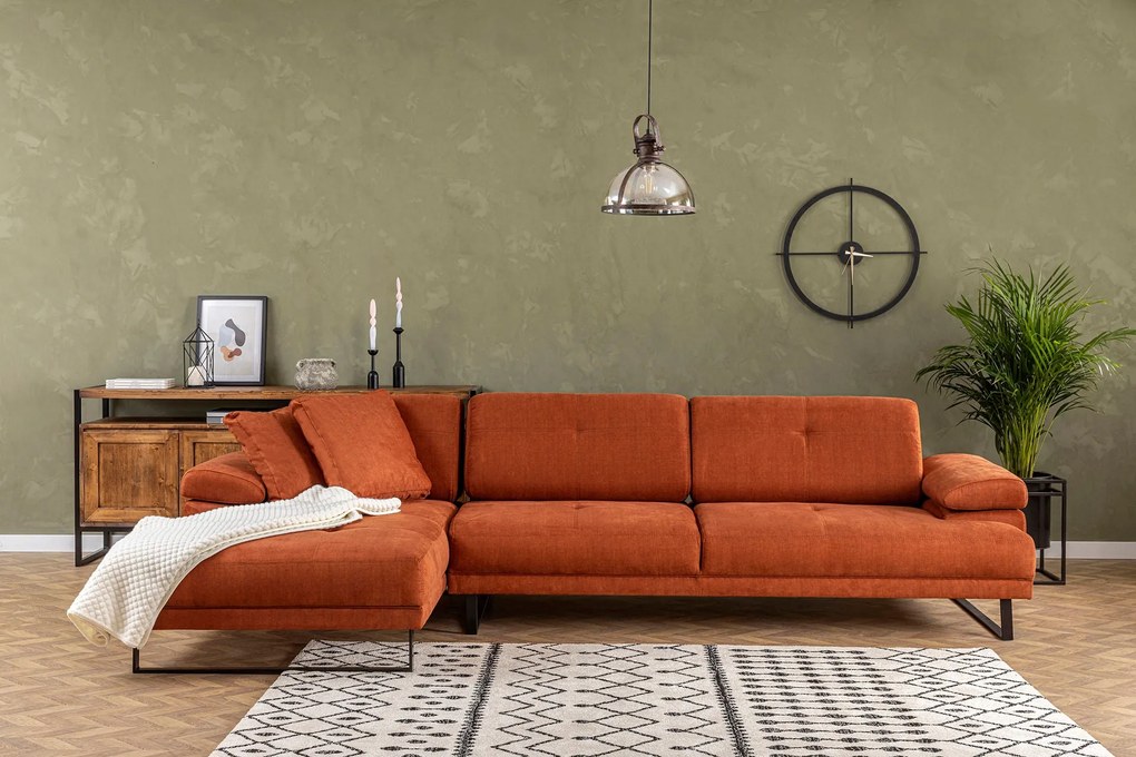 Sofá de Canto Mustang – Laranja – 174 x 274 cm