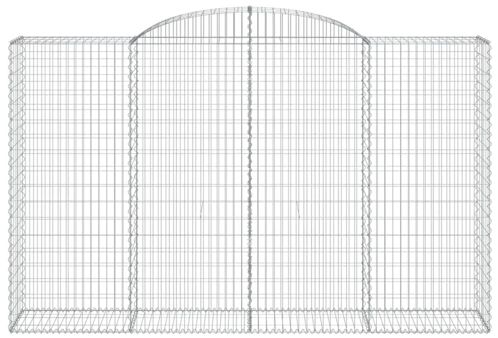 Cestos gabião arqueados 7pcs 300x50x180/200cm ferro galvanizado