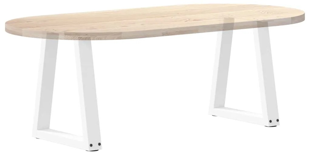 Mesa de jantar pernas 2pcs forma de V 38x(42-43,3)cm aço branco