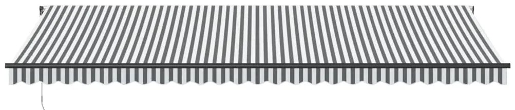 Toldo retrátil manual 600x350 cm antracite e branco