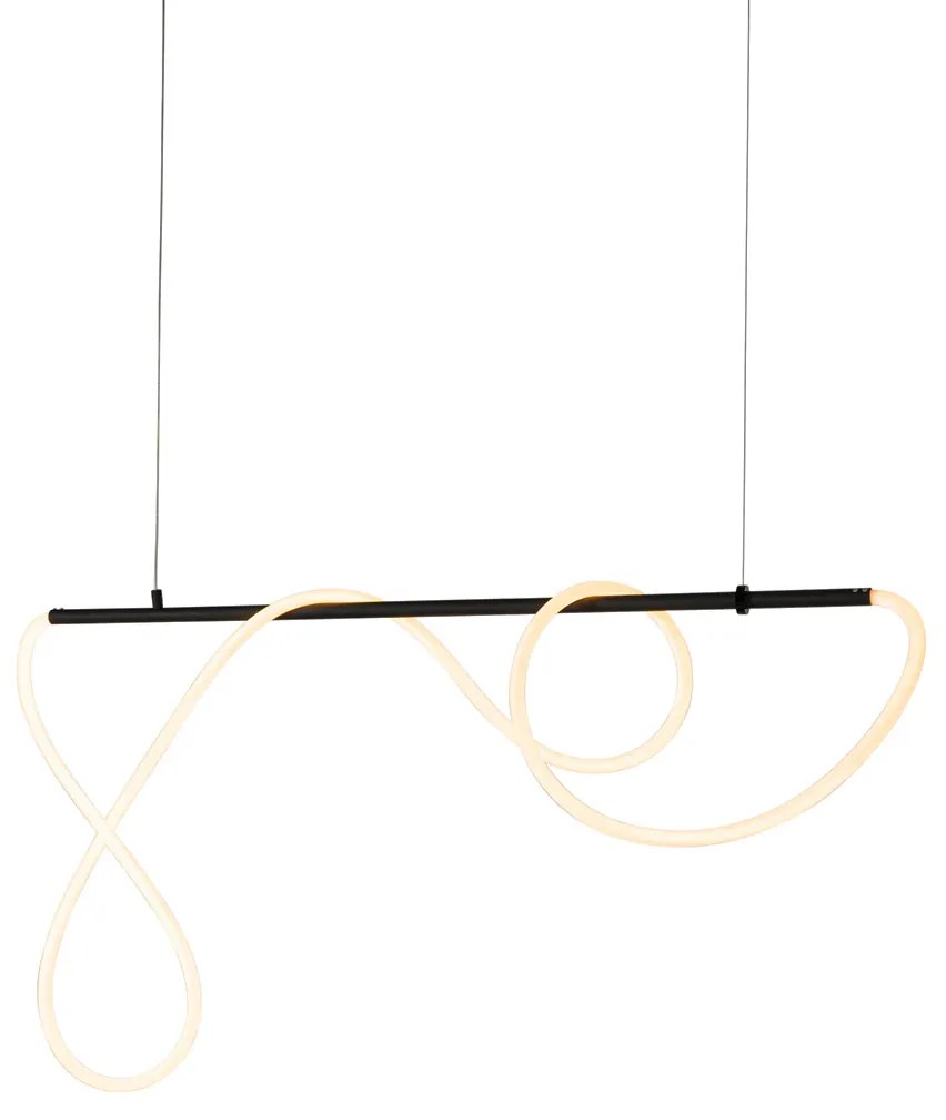 Candeeiro de suspensão design preto com LED regulável em 3 níveis - Danisha Design