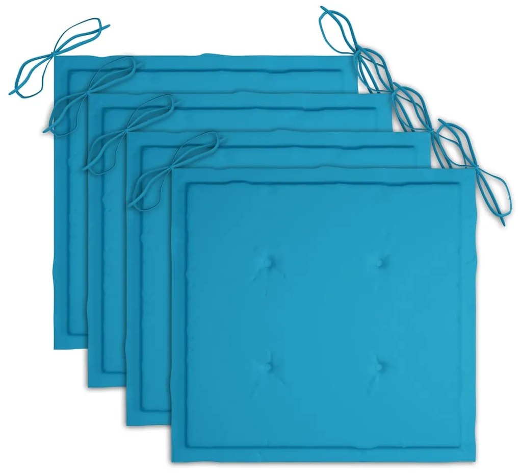 Cadeiras de jantar p/ jardim 3 pcs c/ almofadões acácia maciça