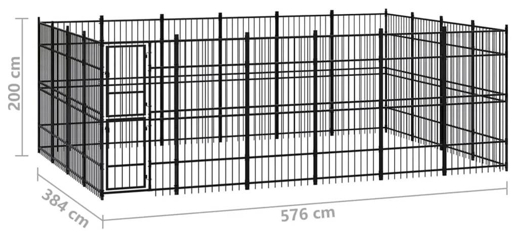 Canil de exterior 22,12 m² aço