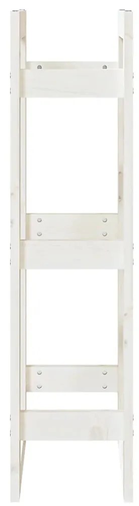 Suporte para lenha 41x25x100 cm pinho maciço branco