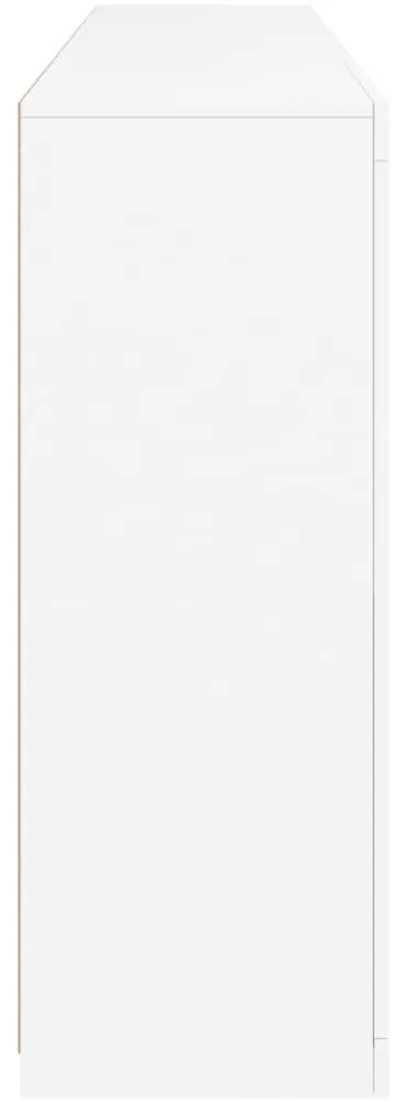 Aparador com luzes LED 202x37x100 cm branco