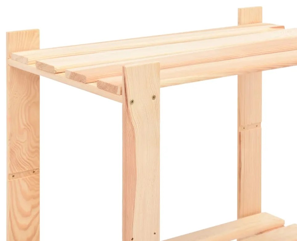 10 unidades arrumação 3 prateleiras 80x38x90cm pinho 150 kg