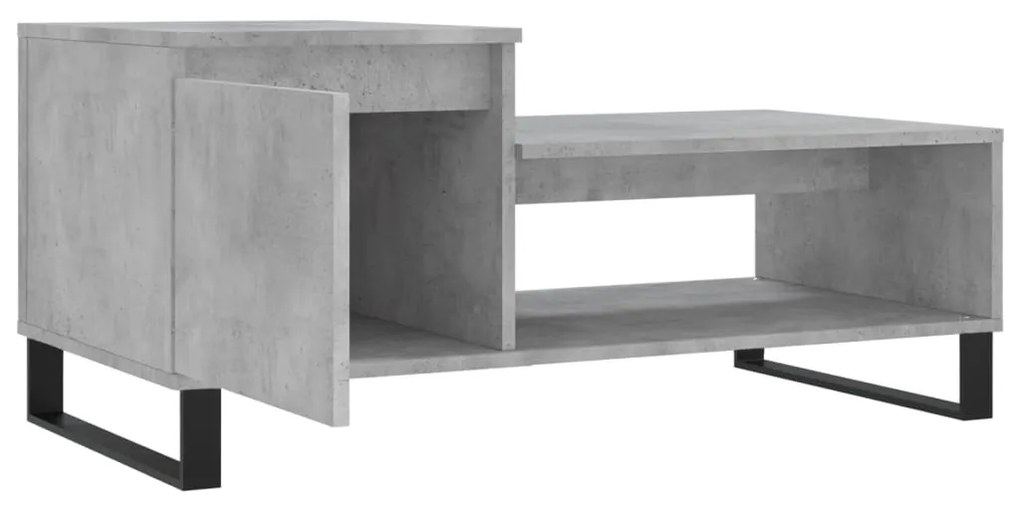 Mesa de centro 100x50x45 cm derivados madeira cinzento cimento