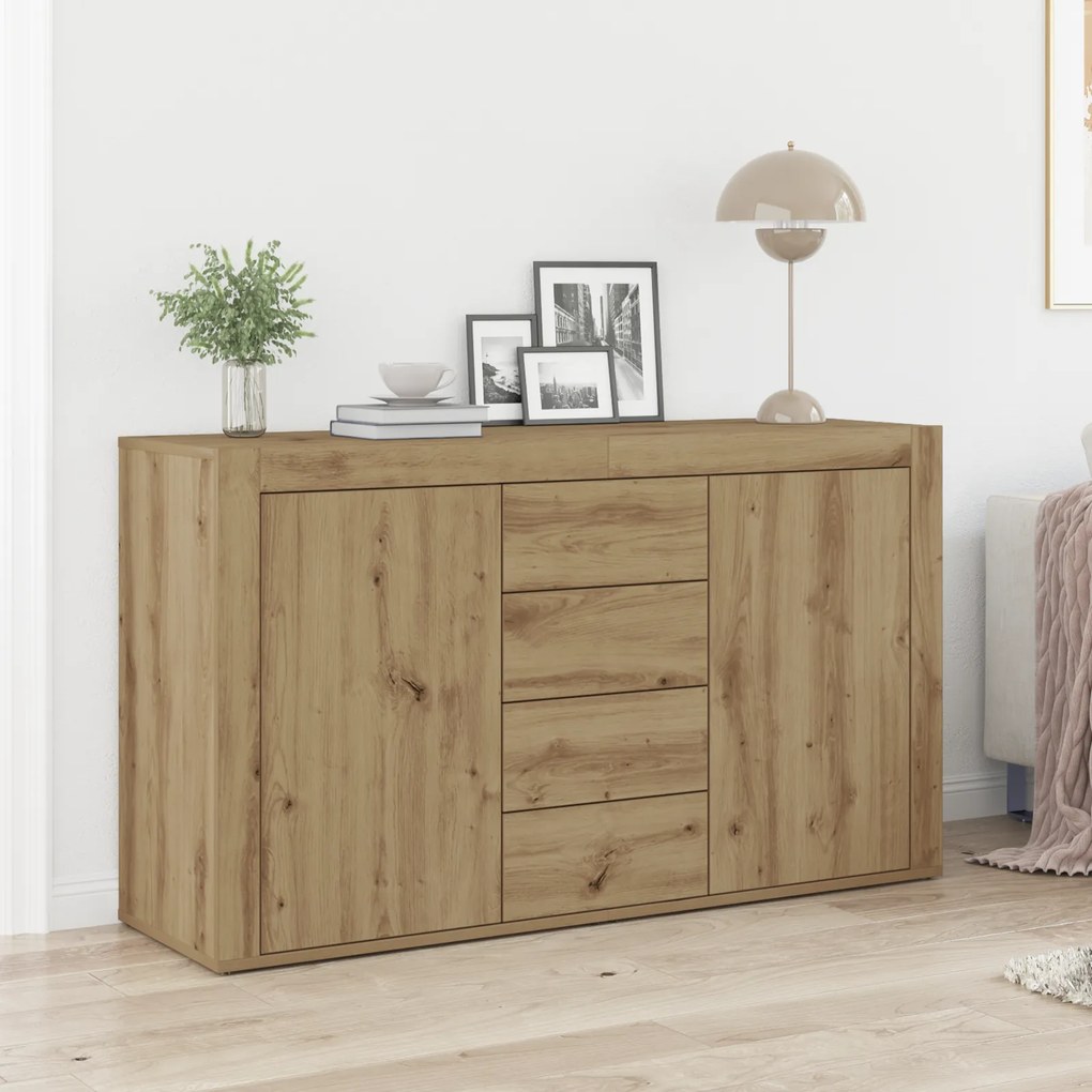 Buffet vidaXL Carvalho Artesanal Madeira engenheirada 120 x 36 x 69 cm