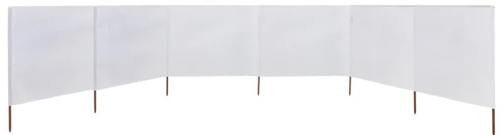 Para-vento com 6 painéis em tecido 800x80 cm branco