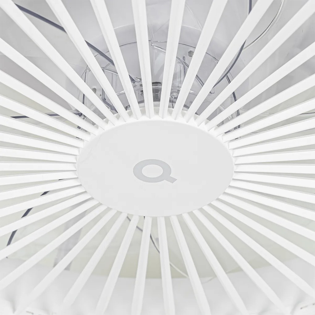 Ventilador de teto inteligente branco 59,5 cm incl. LED regulável com controle remoto - Deniz