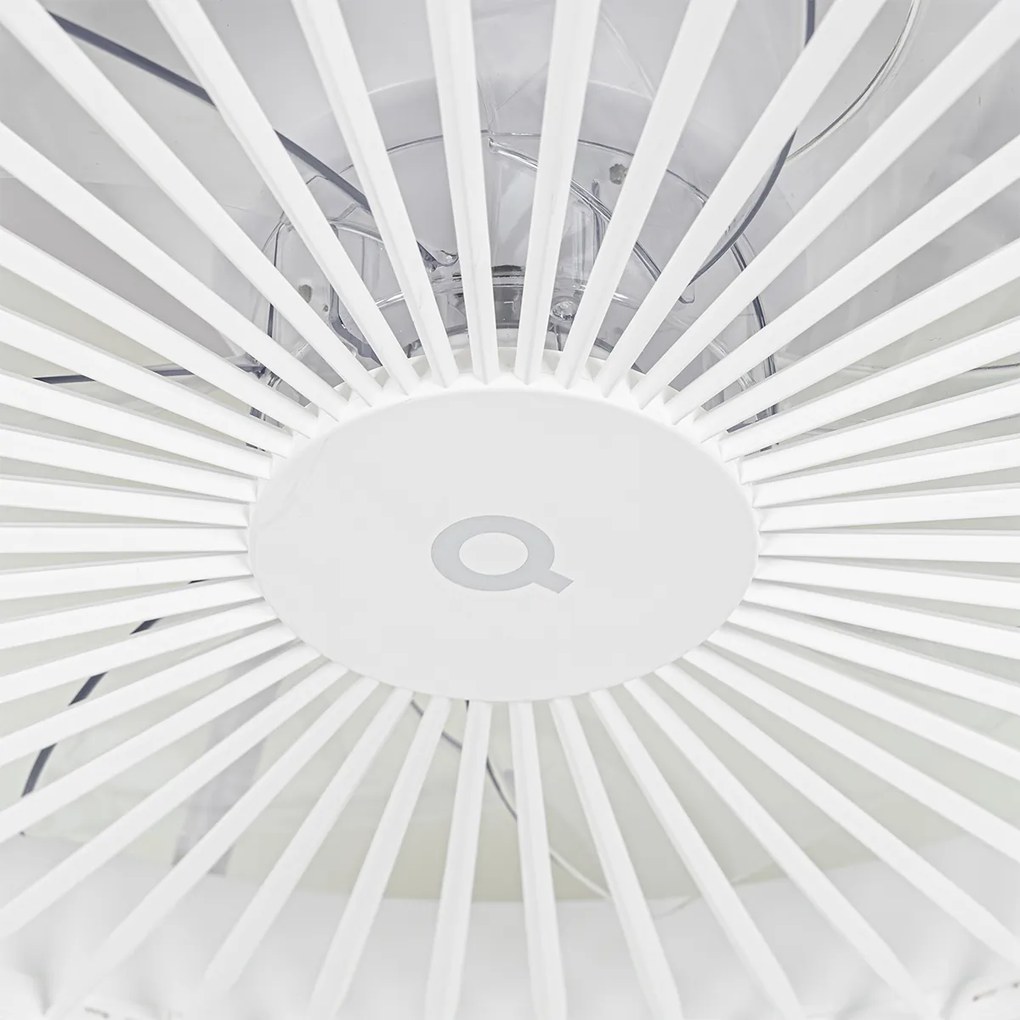 Ventilador de teto inteligente branco incl. LED com controle remoto - Deniz Moderno