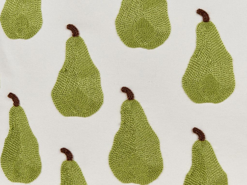 Conjunto de 2 almofadas com padrão de peras brancas e verdes 45 x 45 cm TRACHELIUM Beliani
