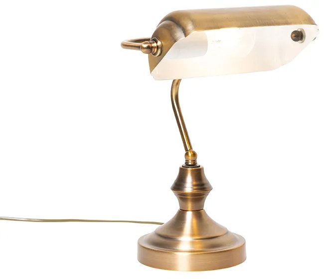 Candeeiro de mesa clássico/Candeeiro de notário bronze - Banker