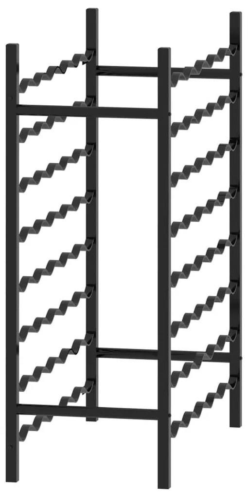 Garrafeira para 48 garrafas metal preto