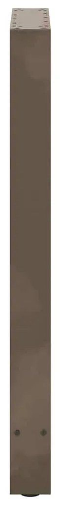 Pés de mesa de bar em aço natural, 2 peças, 50x(90-91) cm, aço