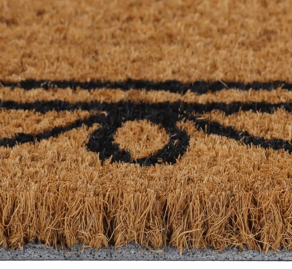 Tapete de porta 45x75 cm fibra de coco tufada natural