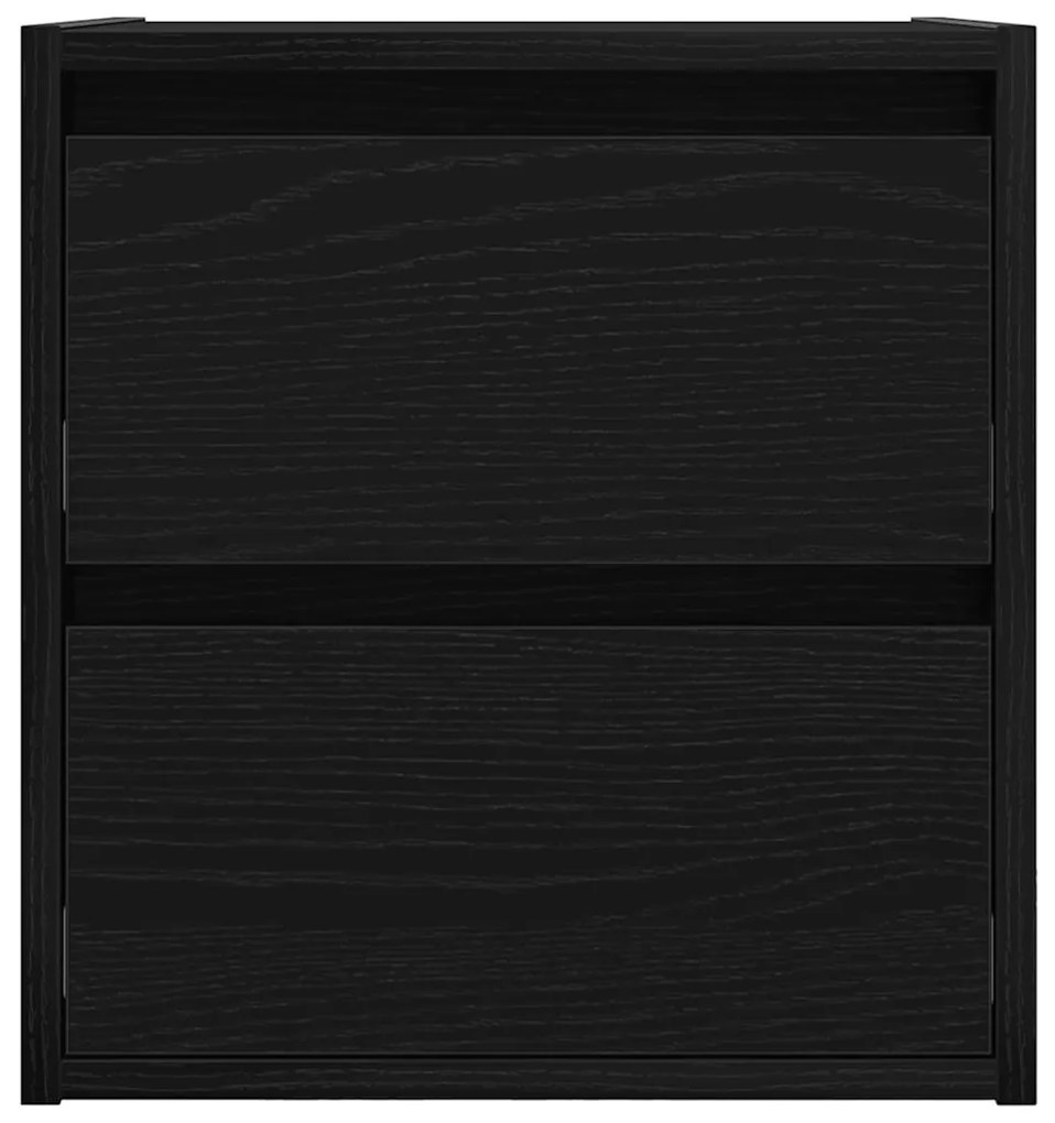 Mesa de cabeceira de parede 38x34x40 cm carvalho preto