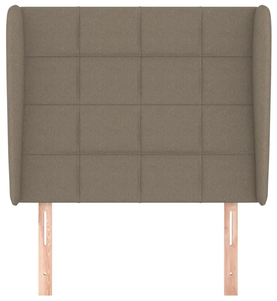 Cabeceira cama c/ abas tecido 93x23x118/128cm cinza-acastanhado