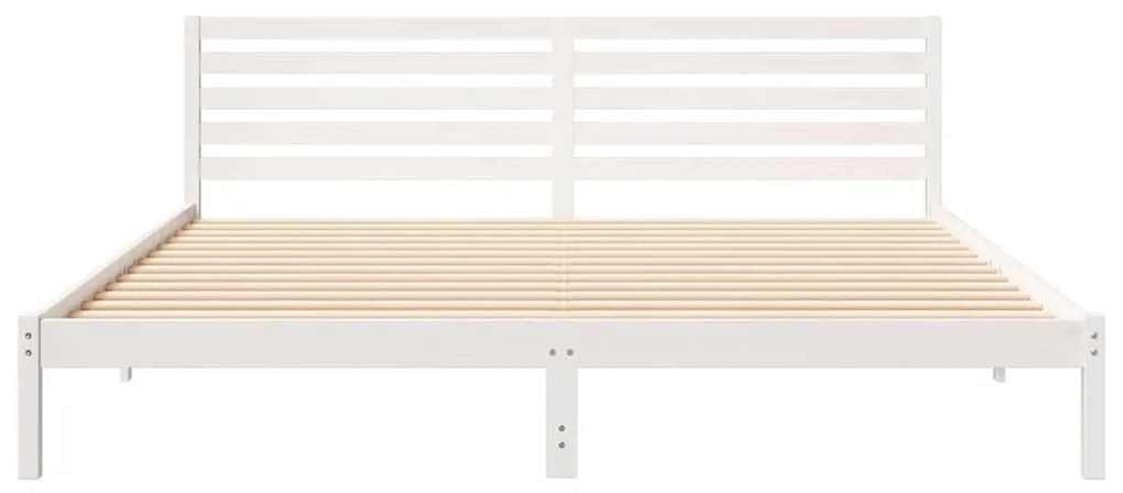 Estrutura da Cama com cabeceira Branco 200 x 220 cm