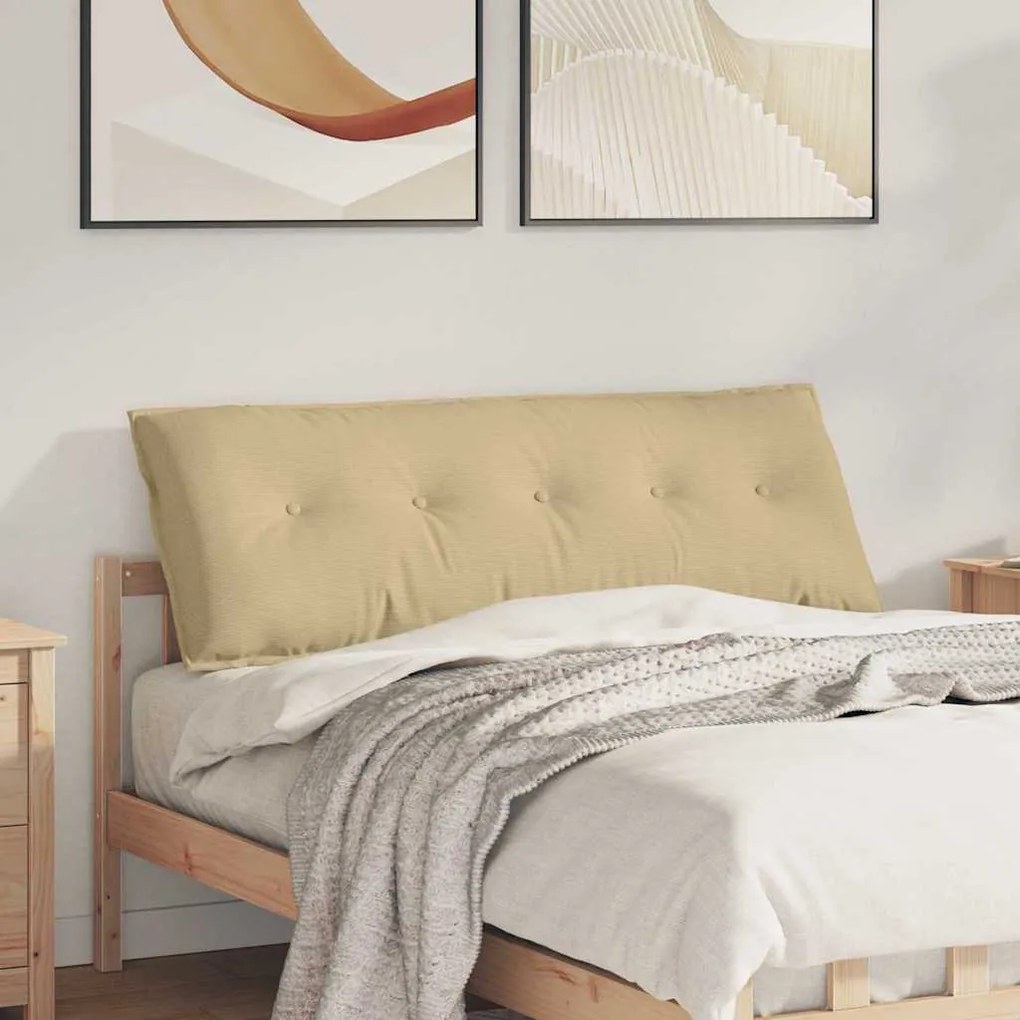 vidaXL Travesseiro para Costas Cinza Verde 140 x 50 cm