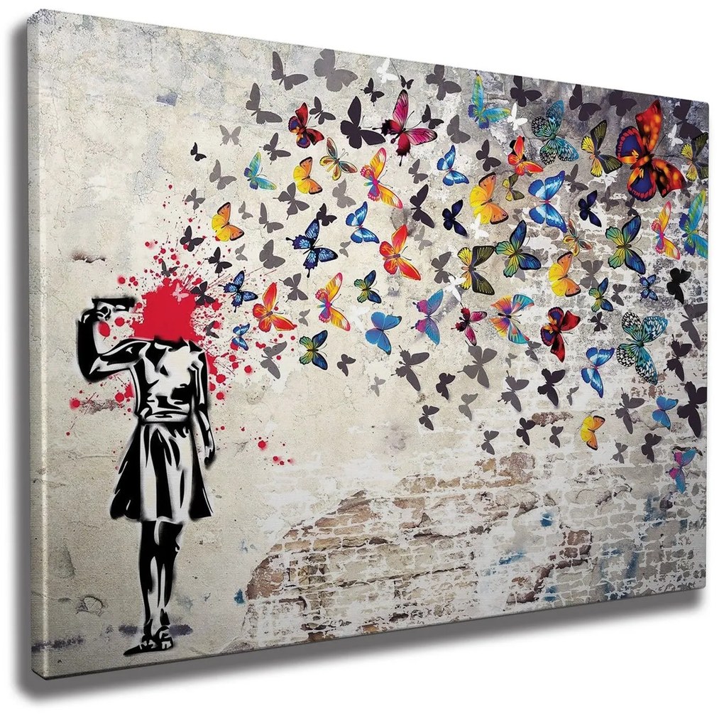 Pintura Decorativa em Tela WY51 – Multicolor – 50 x 70 cm