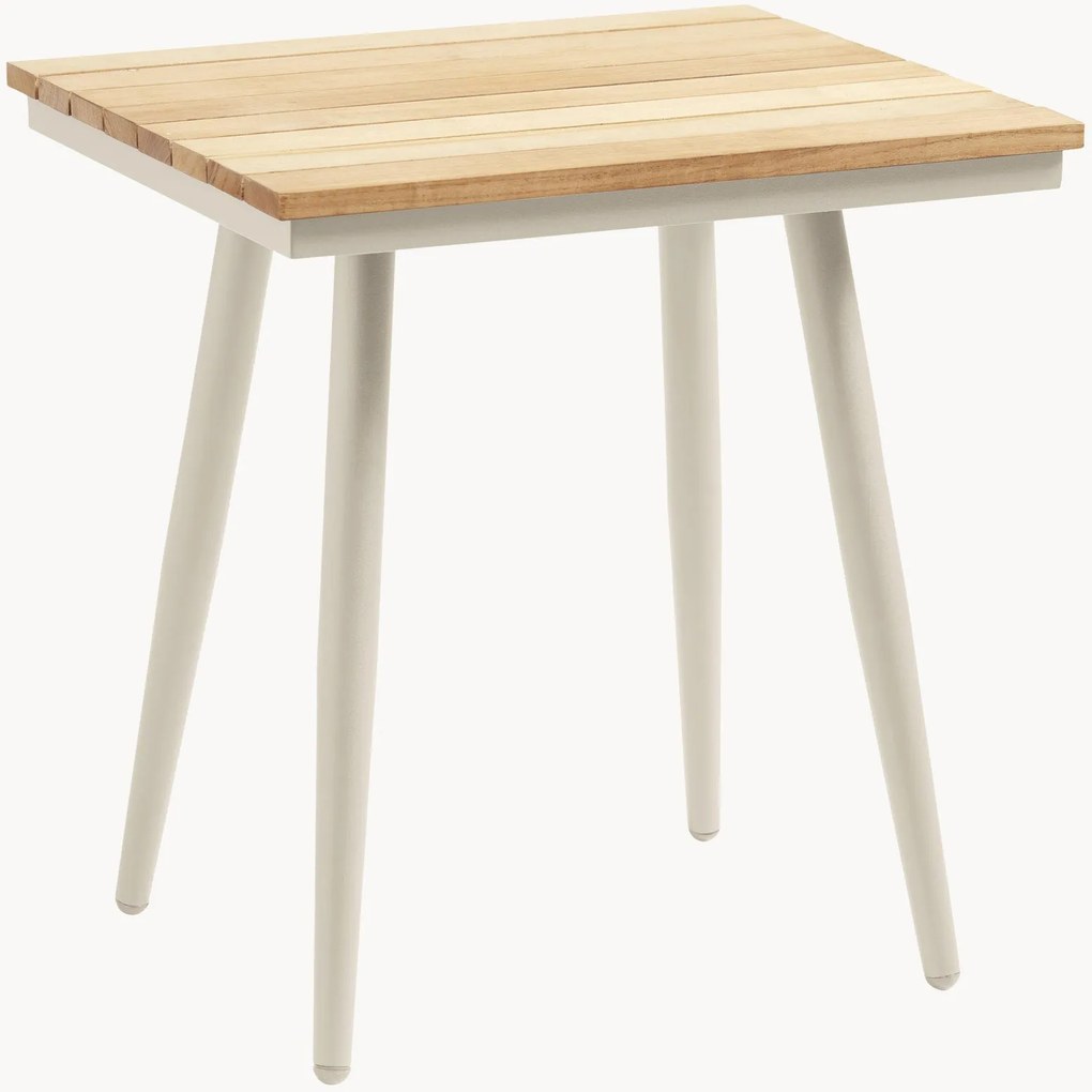 Mesa de apoio de jardim com tampo em madeira de teca Rio