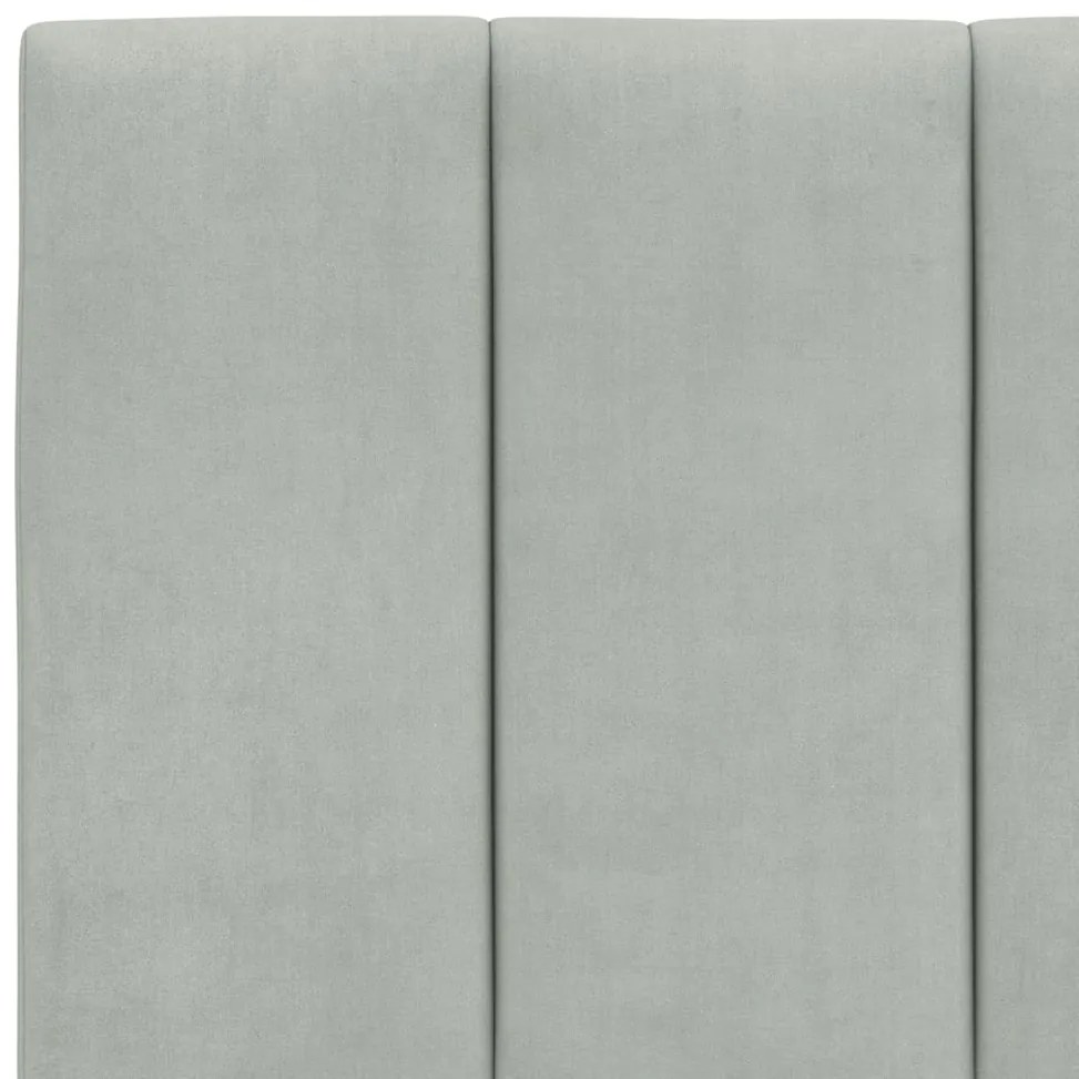 Estrutura de cama sem colchão 160x200 cm veludo cinzento-claro