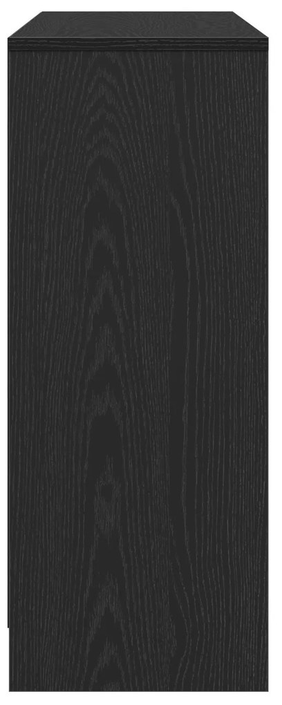Buffet vidaXL Preto Carvalho 102x33x75 cm Madeira de engenharia