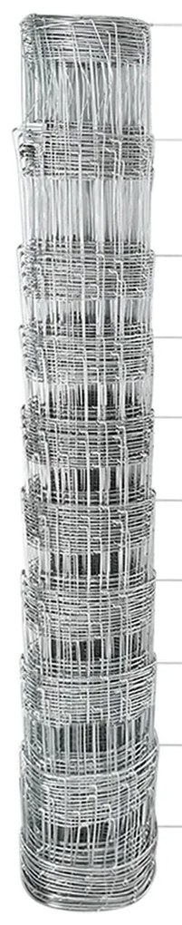 Cerca de Campo vidaXL 1x25 m Aço Galvanizado