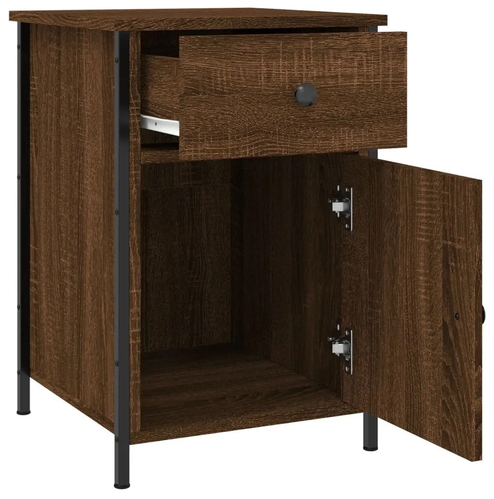 Mesas cabeceira 2pcs 40x42x60cm deriv.madeira carvalho castanho