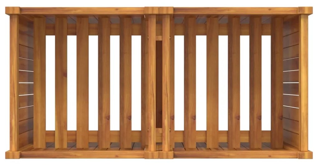 Vaso/floreira de jardim com forro 84x42x75 cm acácia maciça