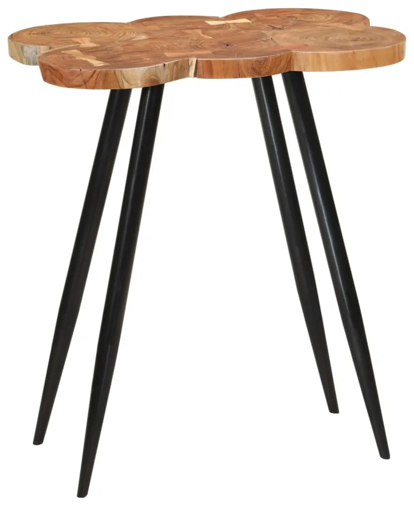 Mesa de bar tronco de madeira 90x54x105 cm acácia maciça