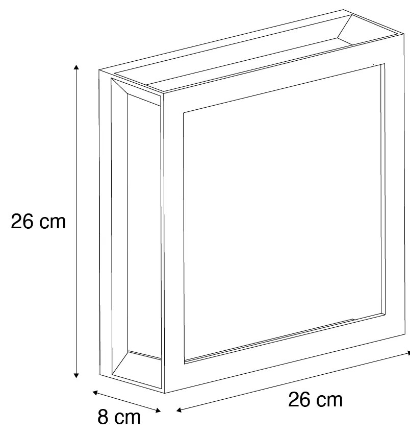 Candeeiro de parede exterior moderno preto 2 luzes IP44 - Jeffrey Moderno