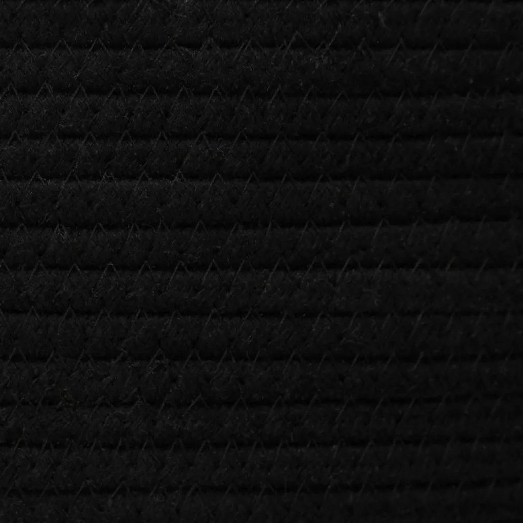 Cesto de arrumação Ø49x65 cm algodão preto e branco