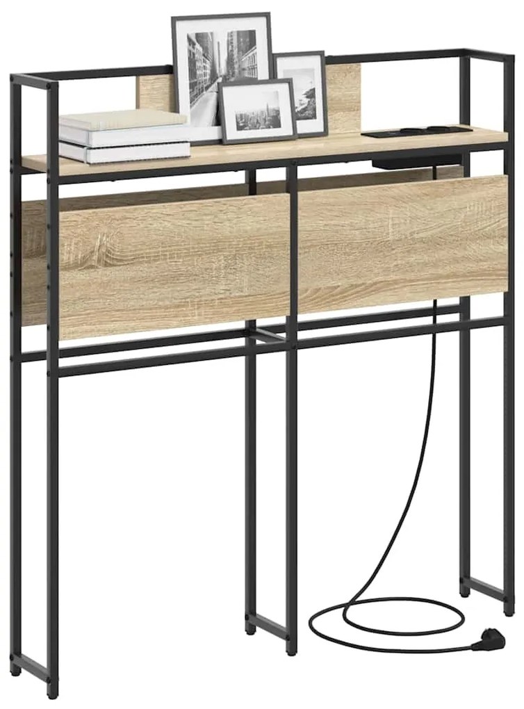 Cabeceira de armazenamento com cabeceira Carvalho sonoma 80 cm