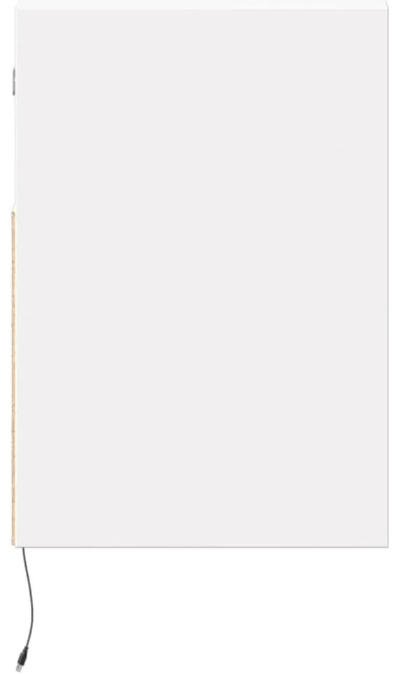 Móveis de parede p/ TV com luzes LED 2 pcs 41x31x45 cm branco