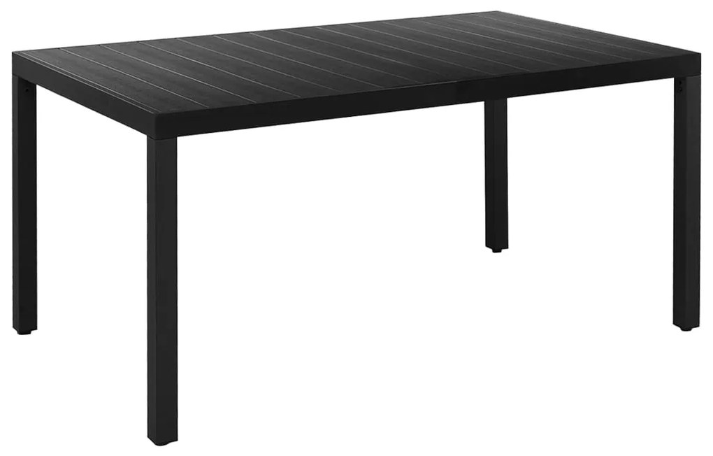 7 pcs conjunto de jantar para jardim preto e castanho