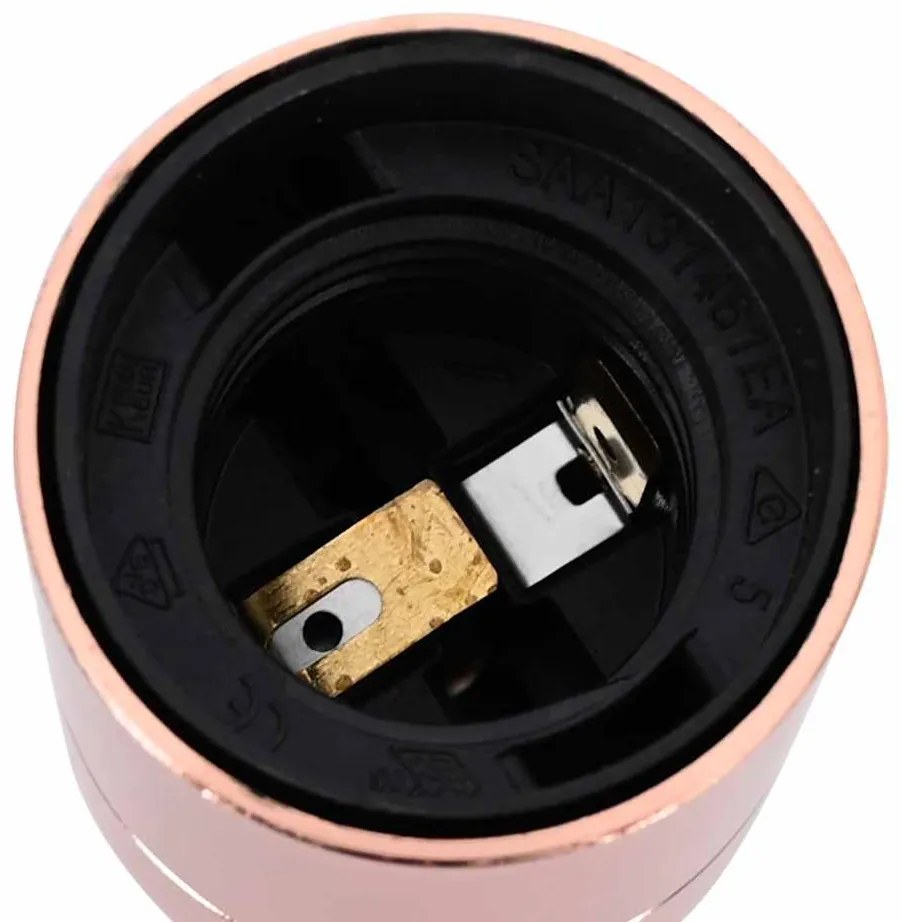 Casquilhos de lâmpadas 2 pcs rosa dourado E27