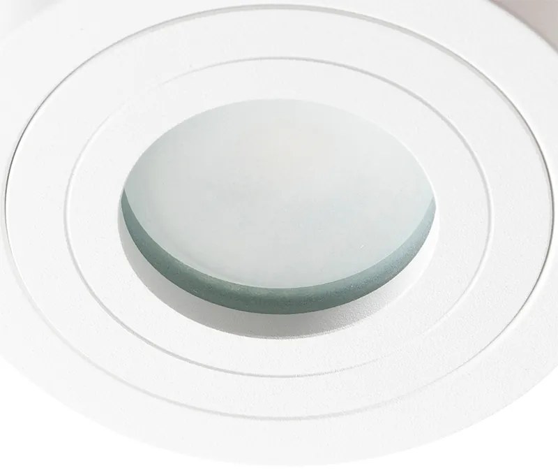 Foco de Teto Redondo Moderno Branco IP44 - Capa