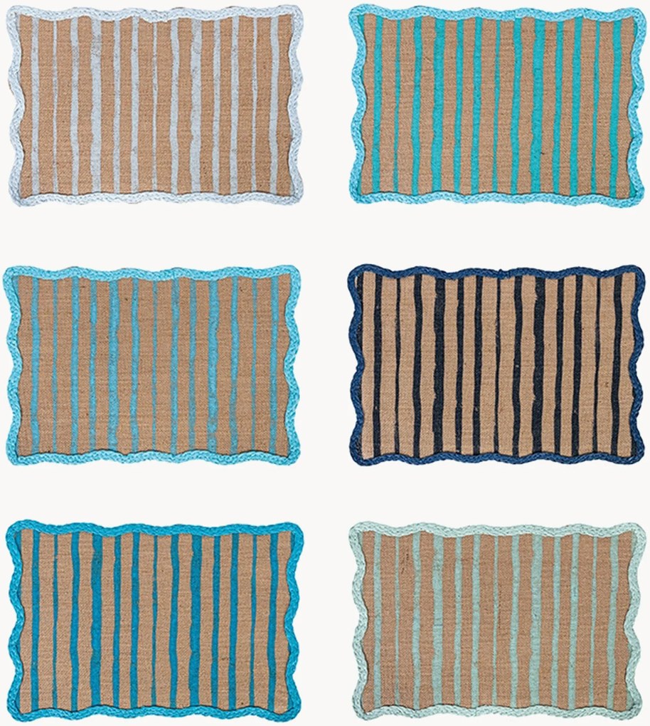Individuais de mesa Ocean, conjunto de 6