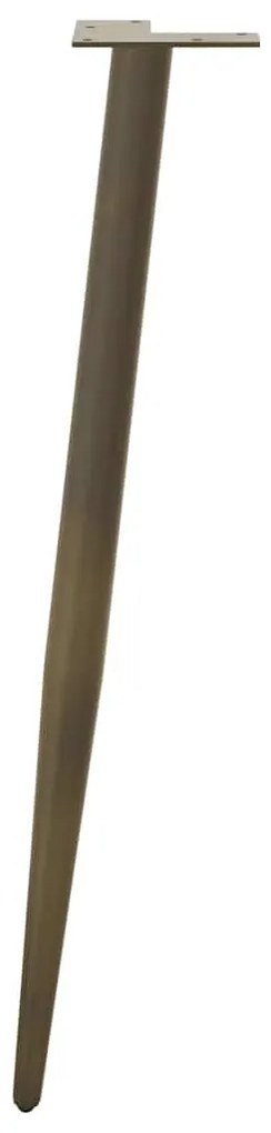 Pés de mesa de console formato cônico 4 peças aço natural 72-73 cm aço